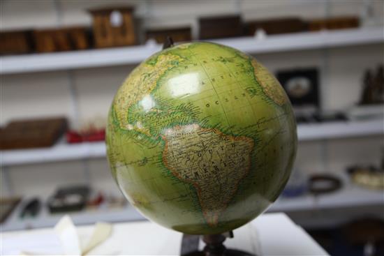 A Victorian Thomas Malby 9 inch terrestrial desk globe,